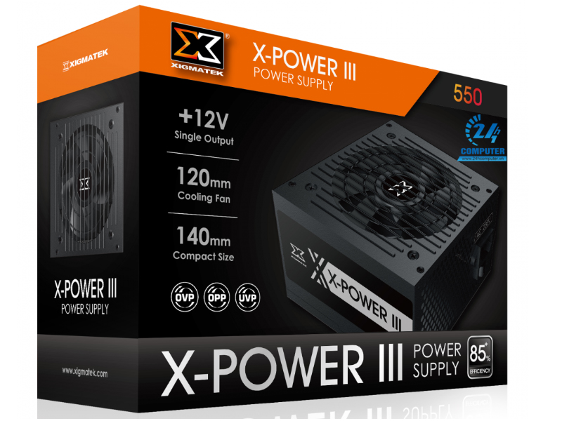 Nguồn Xigmatek X-Power III 550 cho công suất tương thích